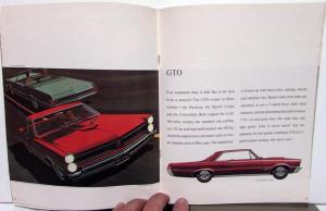 1965 Pontiac Bonneville Star Chief Catalina Grand Prix 2+2 GTO Tempest Brochure