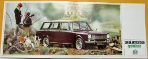 1962 to 1971 ? SIMCA 1500 Break & Grandluxe Color Sales Brochure FRENCH Original