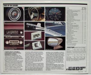1983 Chevrolet El Camino Sales Folder
