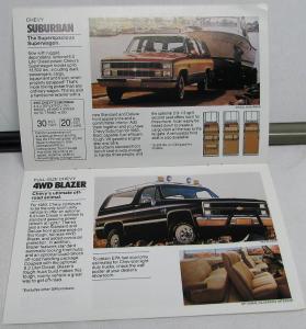 1983 Chevrolet Trucks Sales Brochure