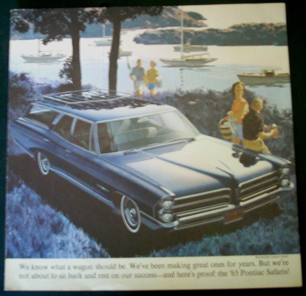 1965 Pontiac Bonneville Catalina Tempest Safari Wagon Sales Folder Original