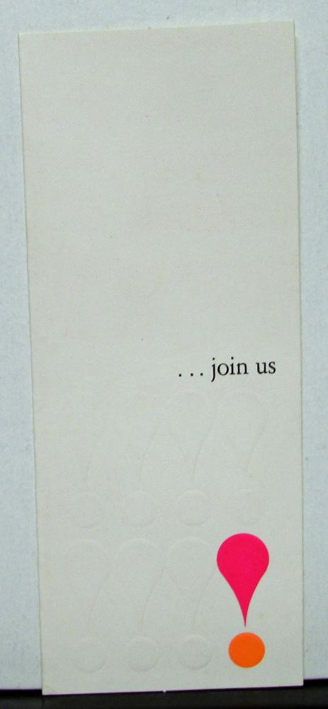 1968 Mercury Dealer Mailer Invitation New Models Showing Introduction