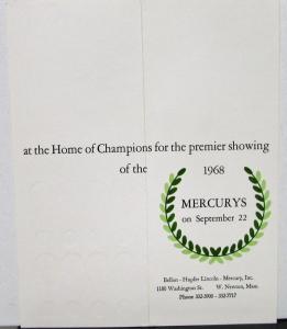 1968 Mercury Dealer Mailer Invitation New Models Showing Introduction