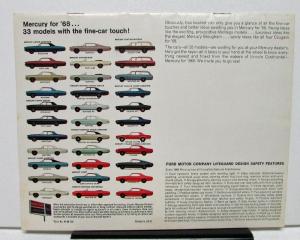 1968 Mercury Dealer Sales Brochure 33 Models Montego Cyclone Cougar