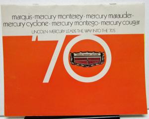 1970 Mercury Dealer Sales Brochure Full Line Features Cougar Marauder Cyclone