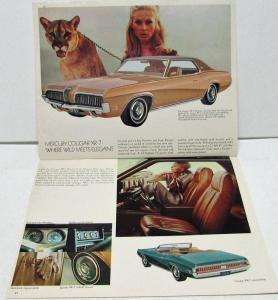 1970 Mercury Dealer Sales Brochure Full Line Features Cougar Marauder Cyclone