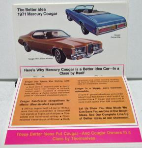 1971 Mercury Dealer Sales Brochure Mailer Full Line Better ideas