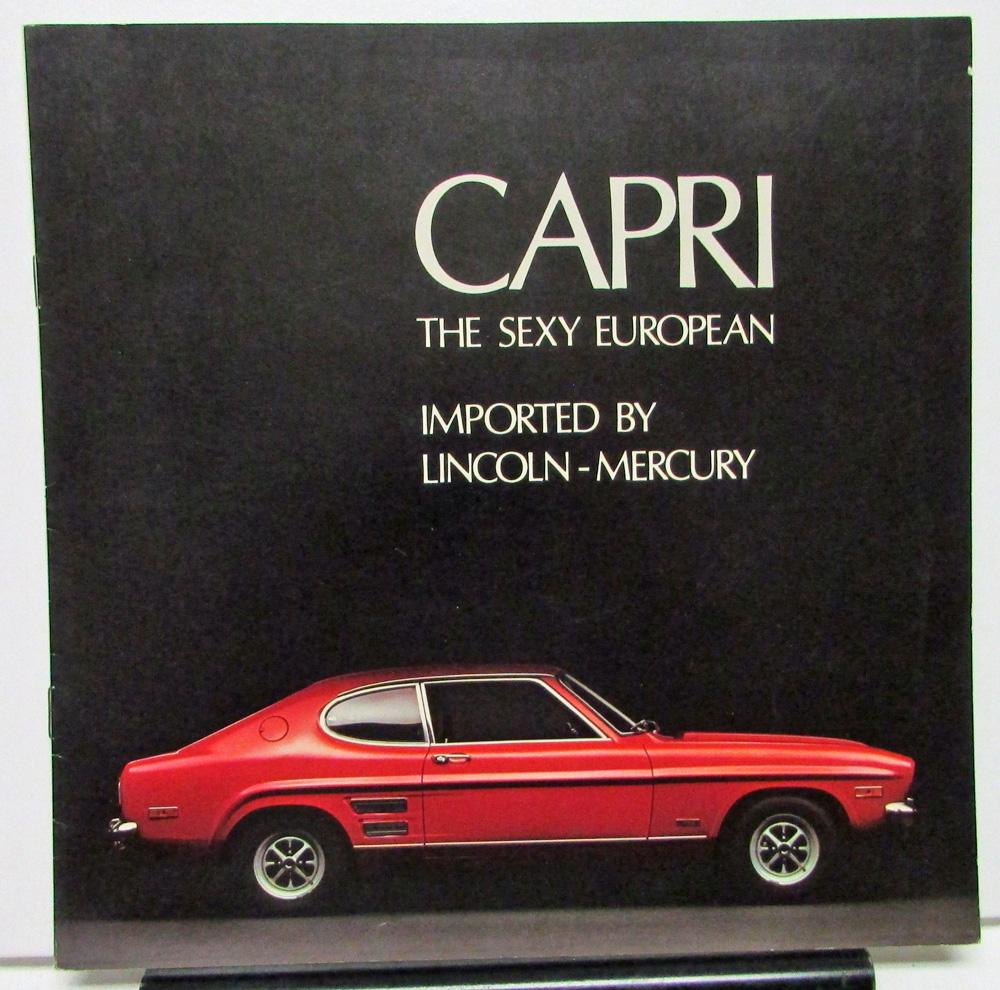 1971 Mercury Dealer Sales Brochure Capri Sexy European Import