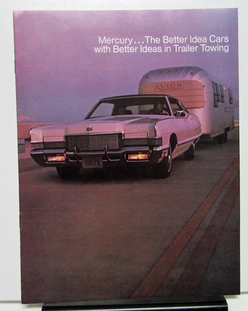 1971 Mercury Dealer Sales Brochure Trailer Towing Options Information