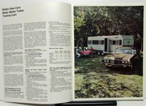 1971 Mercury Dealer Sales Brochure Trailer Towing Options Information