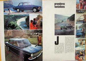 1970 SIMCA 1301 1501 Special Color Sales Brochure FRENCH Text Original