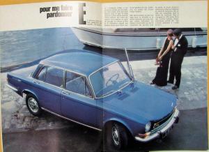 1970 SIMCA 1301 1501 Special Color Sales Brochure FRENCH Text Original