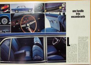 1970 SIMCA 1301 1501 Special Color Sales Brochure FRENCH Text Original