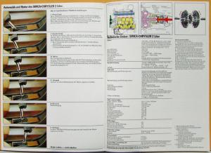 1972 1973 1974 Simca Chrysler 2 Liter Color Sales Brochure Original GERMAN Text