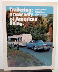 1973 Lincoln Mercury Dealer Sales Brochure Trailering Guide Options