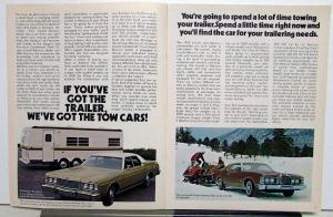 1973 Lincoln Mercury Dealer Sales Brochure Trailering Guide Options