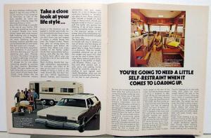1973 Lincoln Mercury Dealer Sales Brochure Trailering Guide Options