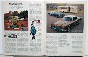 1973 Lincoln Mercury Dealer Sales Brochure Trailering Guide Options