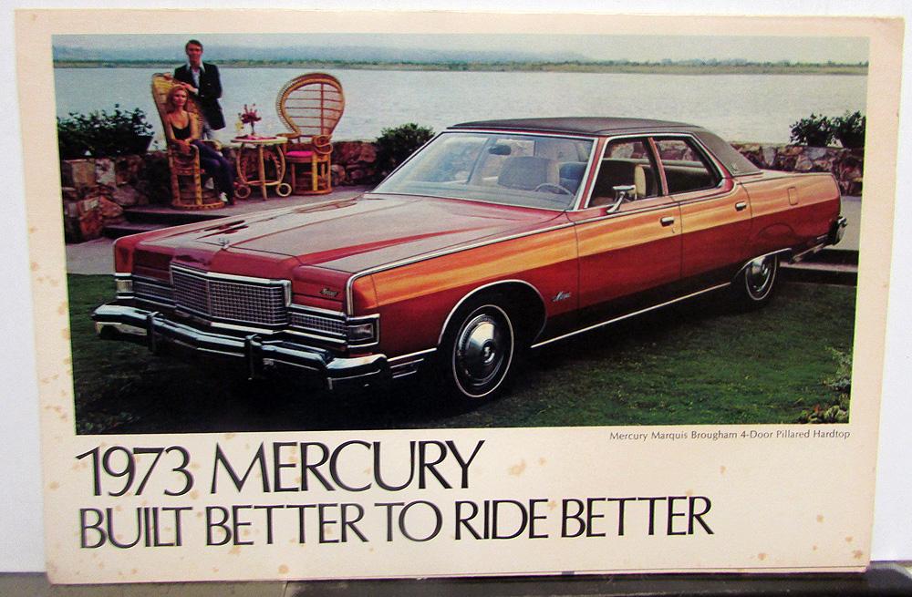 1973 Mercury Dealer Sales Brochure Mailer Built Better To Ride Better