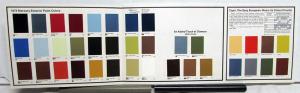 1974 Mercury & Capri Dealer Sales Brochure Exterior Paint Selections Colors