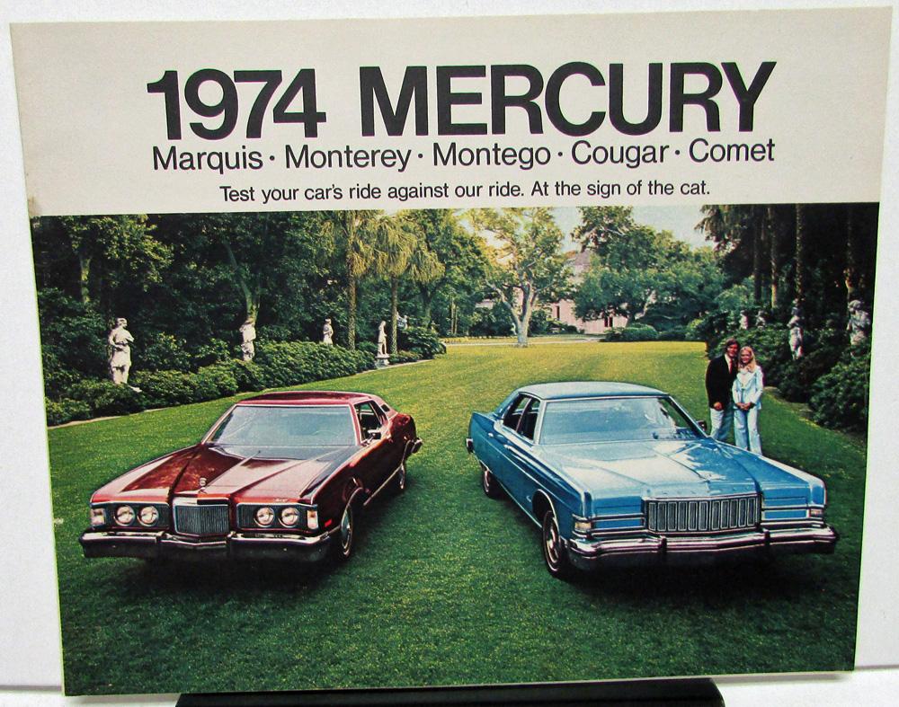 1974 Mercury Dealer Sales Brochure Marquis Monterey Montego Cougar Comet