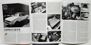 1976 Mercury Dealer Sales Brochure Capri II Road & Track Mag Road Test Reprint