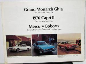 1976 Mercury Dealer Sales Brochure Grand Monarch Ghia Capri II Bobcat Small Line