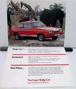 1976-77 Mercury Dealer Sales Brochure Capri Rally Cat Import Original Folder