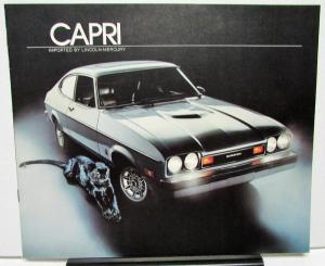 1977 Lincoln Mercury Dealer Sales Brochure Capri Import Features Specs