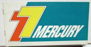 1977 Mercury Dealer Sales Brochure Full Line Small Features Specs