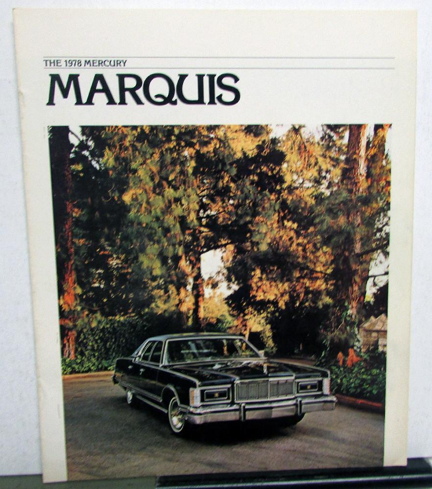 1978 Mercury Dealer Sales Brochure Marquis Grand Features Options