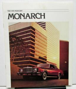 1978 Mercury Dealer Sales Brochure Monarch Features Options