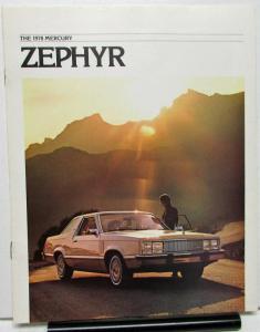 1978 Mercury Dealer Sales Brochure Zephyr Features Options