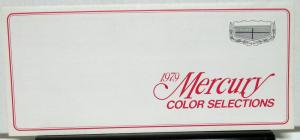 1979 Mercury Dealer Sales Brochure Folder Color Selections Paint Chips