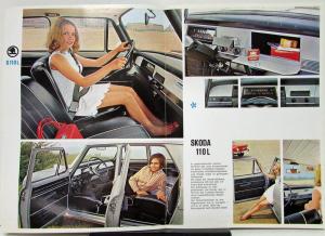 1968 69 70 71 72 73 74 1975 Skoda 110 L Model Czech Sales Brochure GERMAN Text