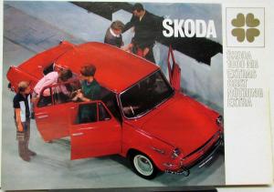 1963 Thur Mid 70s Skoda 1000 MB Data Sales Sheet Czech English Text Original
