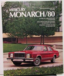 1980 Mercury Dealer Sales Brochure Monarch Features & Options