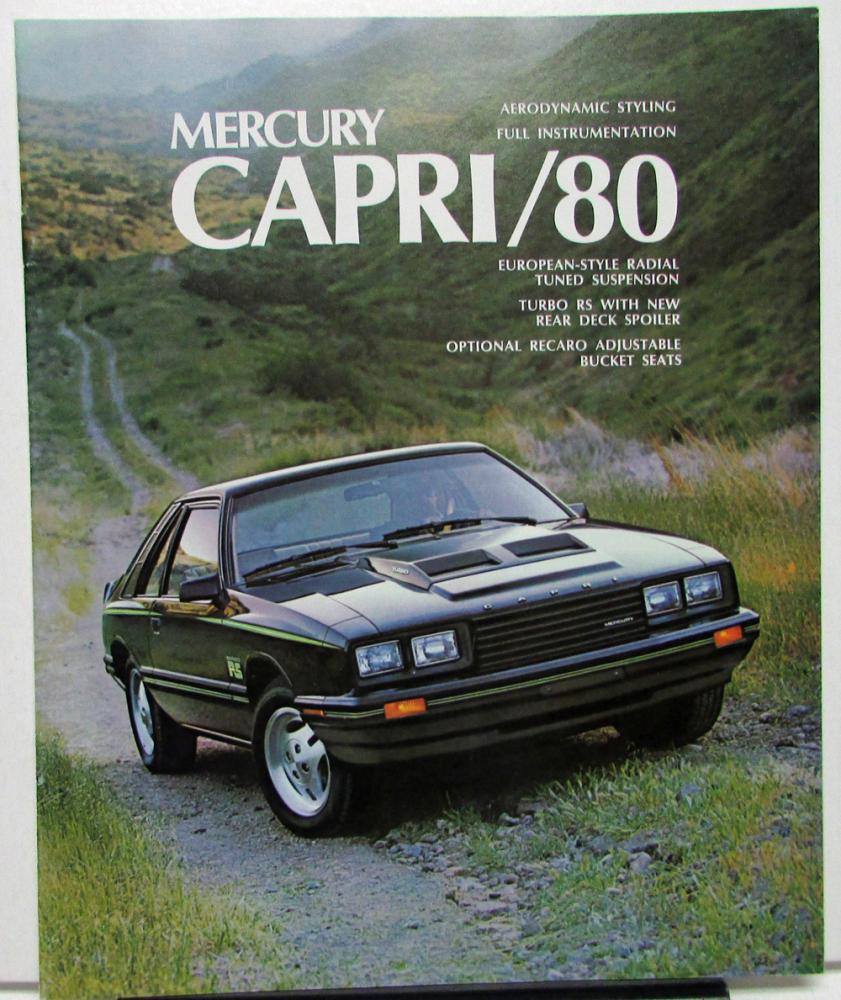 1980 Mercury Dealer Sales Brochure Capri Features & Options