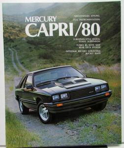 1980 Mercury Dealer Sales Brochure Capri Features & Options