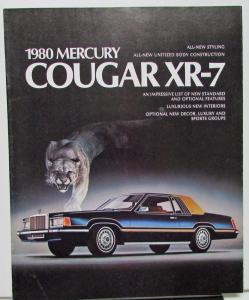 1980 Mercury Dealer Sales Brochure Cougar XR-7 Features & Options Revised