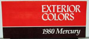 1980 Mercury Dealer Sales Brochure Exterior Colors Paint Chips