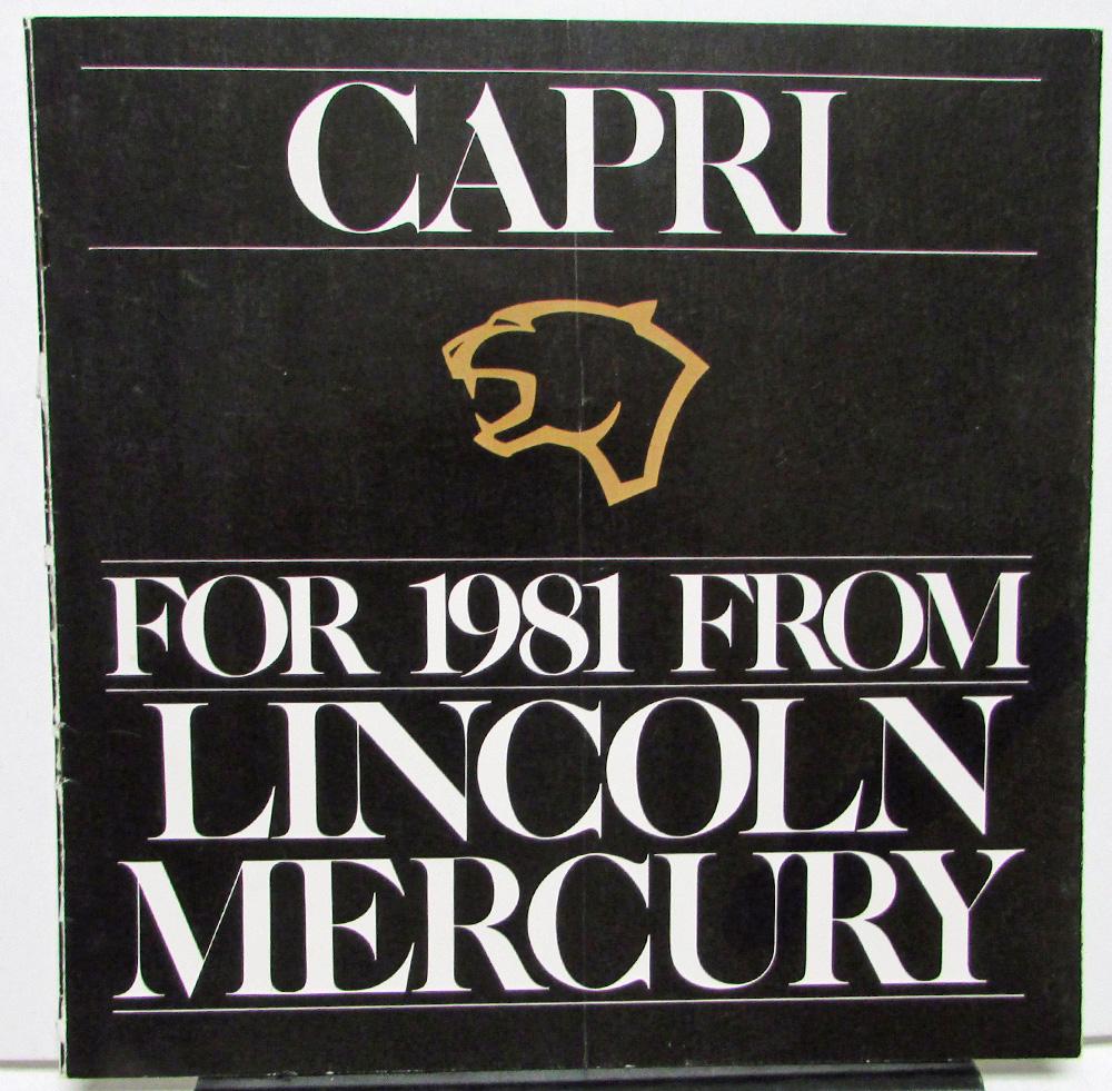 1981 Mercury Dealer Sales Brochure Folder Capri Features & Options
