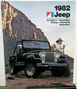 1982 Jeep CJ5 CJ7 Scrambler Pickup Cherokee Wagoneer ORIGINAL Sales Brochure AMC