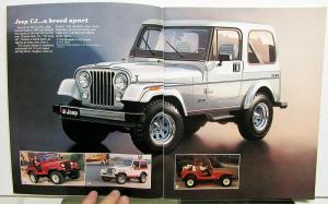 1982 Jeep CJ5 CJ7 Scrambler Pickup Cherokee Wagoneer ORIGINAL Sales Brochure AMC