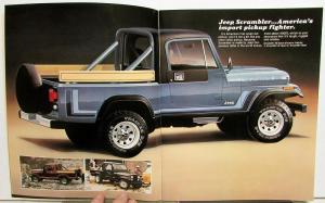 1982 Jeep CJ5 CJ7 Scrambler Pickup Cherokee Wagoneer ORIGINAL Sales Brochure AMC