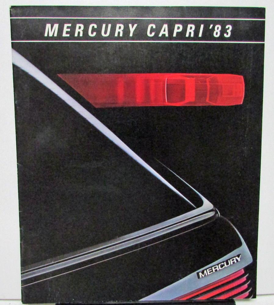 1983 Mercury Dealer Sales Brochure Capri Features & Options