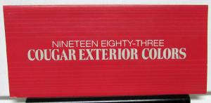 1983 Mercury Dealer Sales Brochure Cougar Exterior Colors Paint Chips
