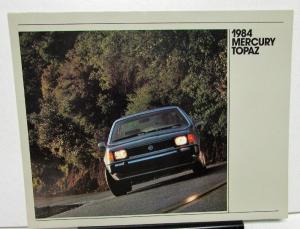 1984 Mercury Dealer Sales Brochure Topaz Folder Features & Options