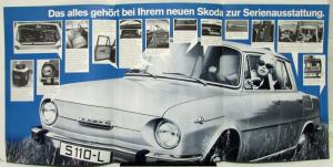 1970 Skoda S 110 L Model GERMAN Text Sales Folder Original