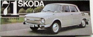 1971 Skoda 100 110 L LS R Models FRENCH Text Color Sales Folder Original